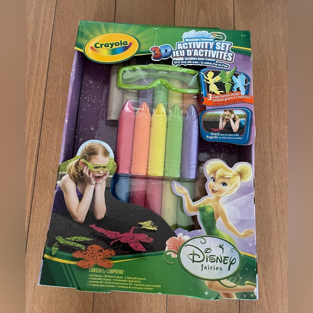 Crayola Disney Fairies 3D Washable Sidewalk Chalk Activity Set Brand New Sealed